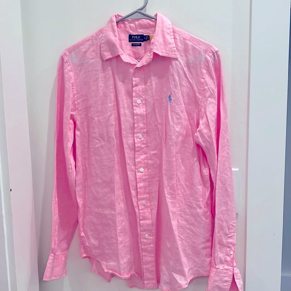 Polo Ralph Lauren pink linen button down
